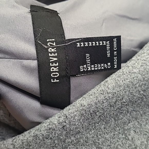 Forever 21 gray shacket sz medium flannel shirt jacket new - Picture 5 of 7